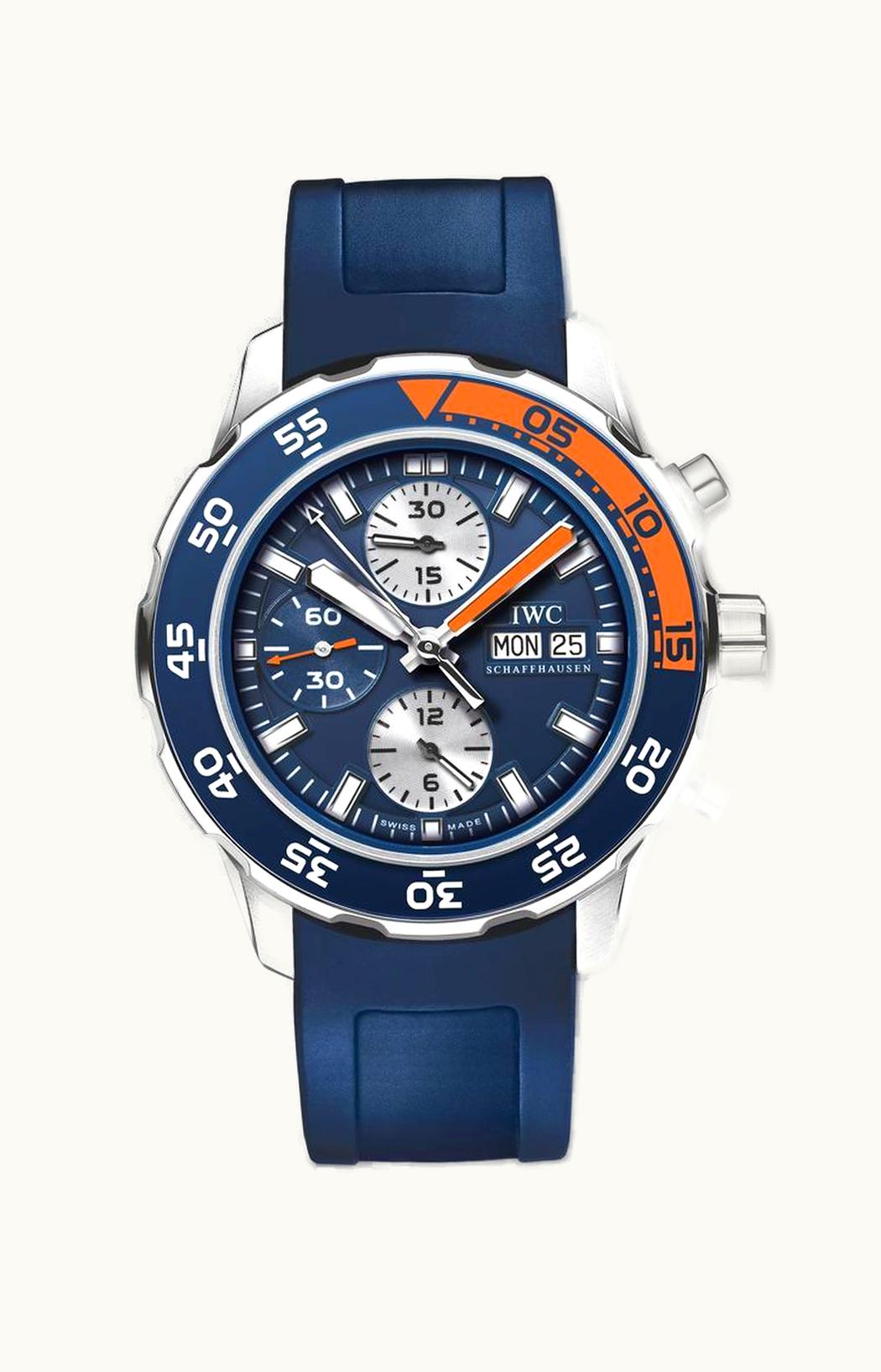 IWC Aquatimer Chronograph Stainless Steel / Blue / Rubber