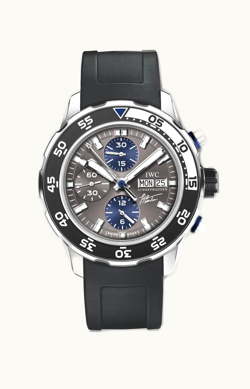 IWC Aquatimer Chronograph Stainless Steel / Grey / Rubber / Cousteau Divers 2010