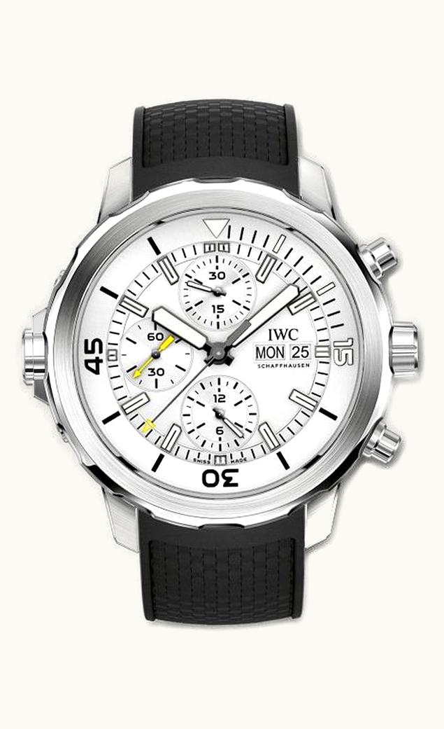 IWC Aquatimer Chronograph Stainless Steel / Silver / Rubber
