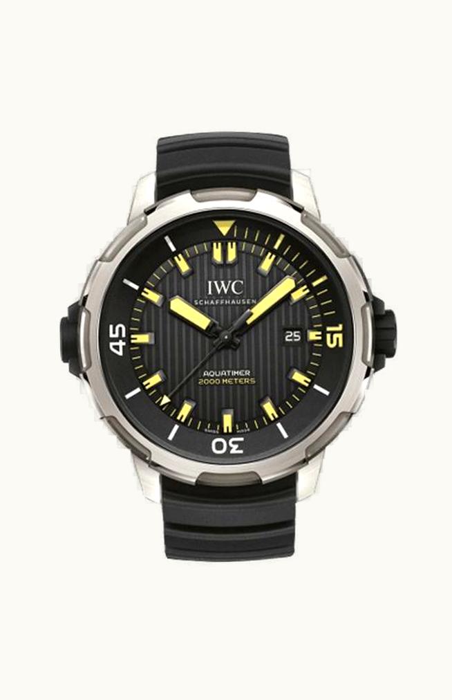 IWC Aquatimer Automatic 2000 Titanium / Black / Yellow Lume / Rubber