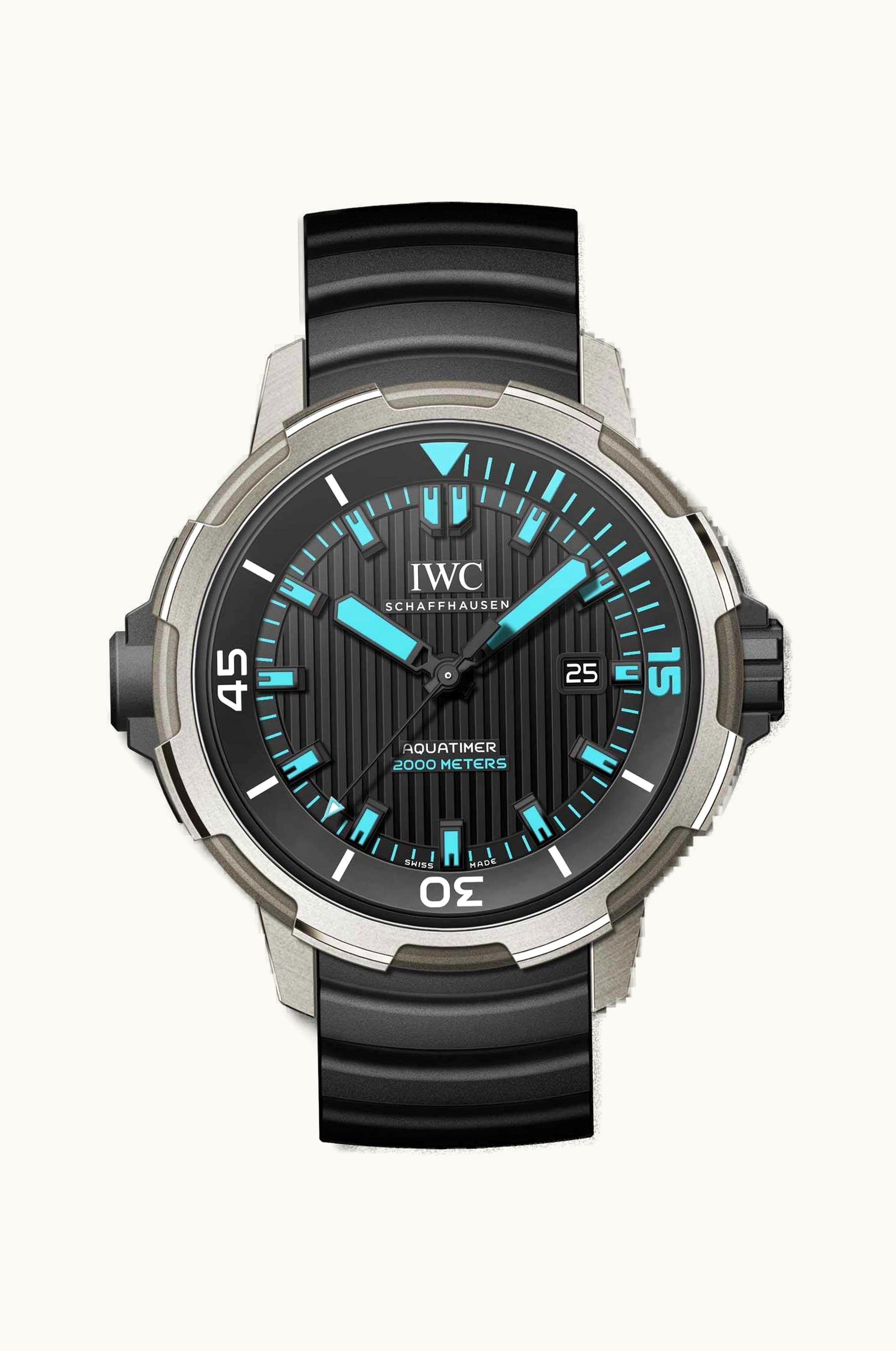 IWC Aquatimer Automatic 2000 Titanium / Black / Blue Lume / Rubber / Los Roques