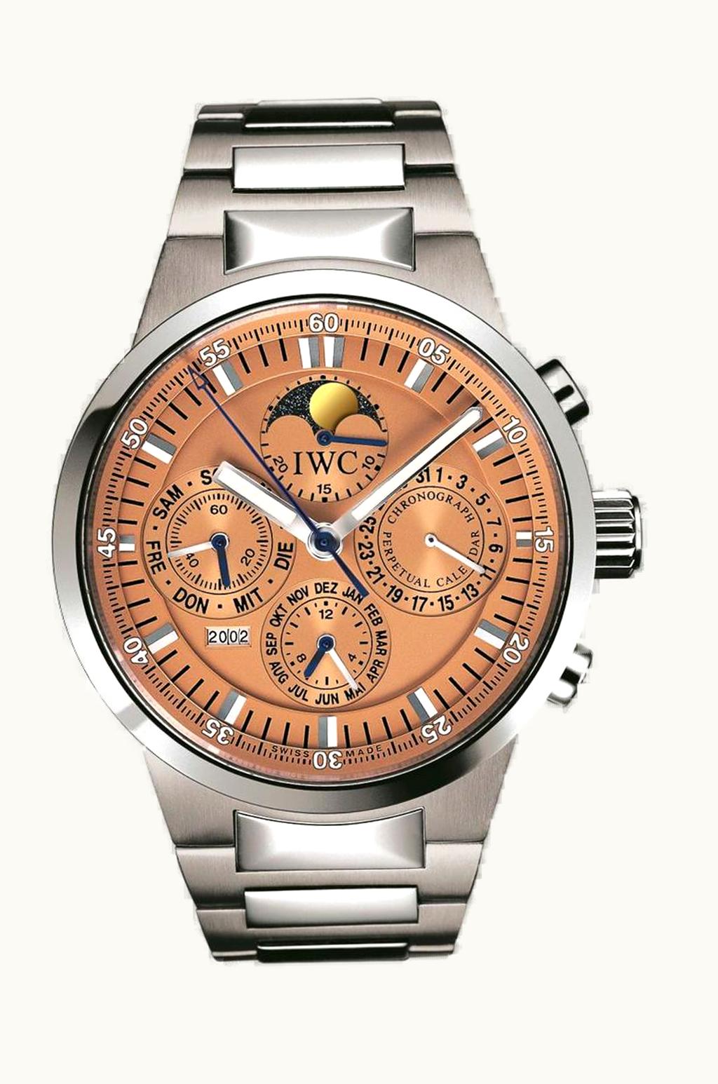 IWC GST Perpetual Calendar Stainless Steel / Salmon / French