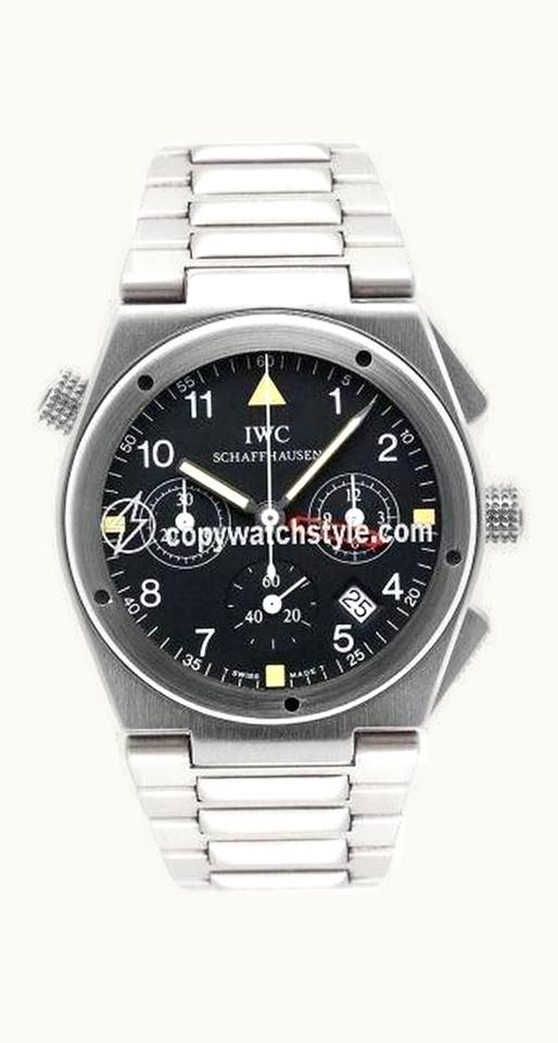 IWC Ingenieur Mecaquartz Chronograph Alarm Stainless Steel / Black / Bracelet