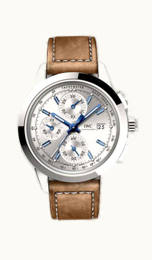IWC Ingenieur Chronograph Custom Stainless Steel / Silver-Blue/ Calf