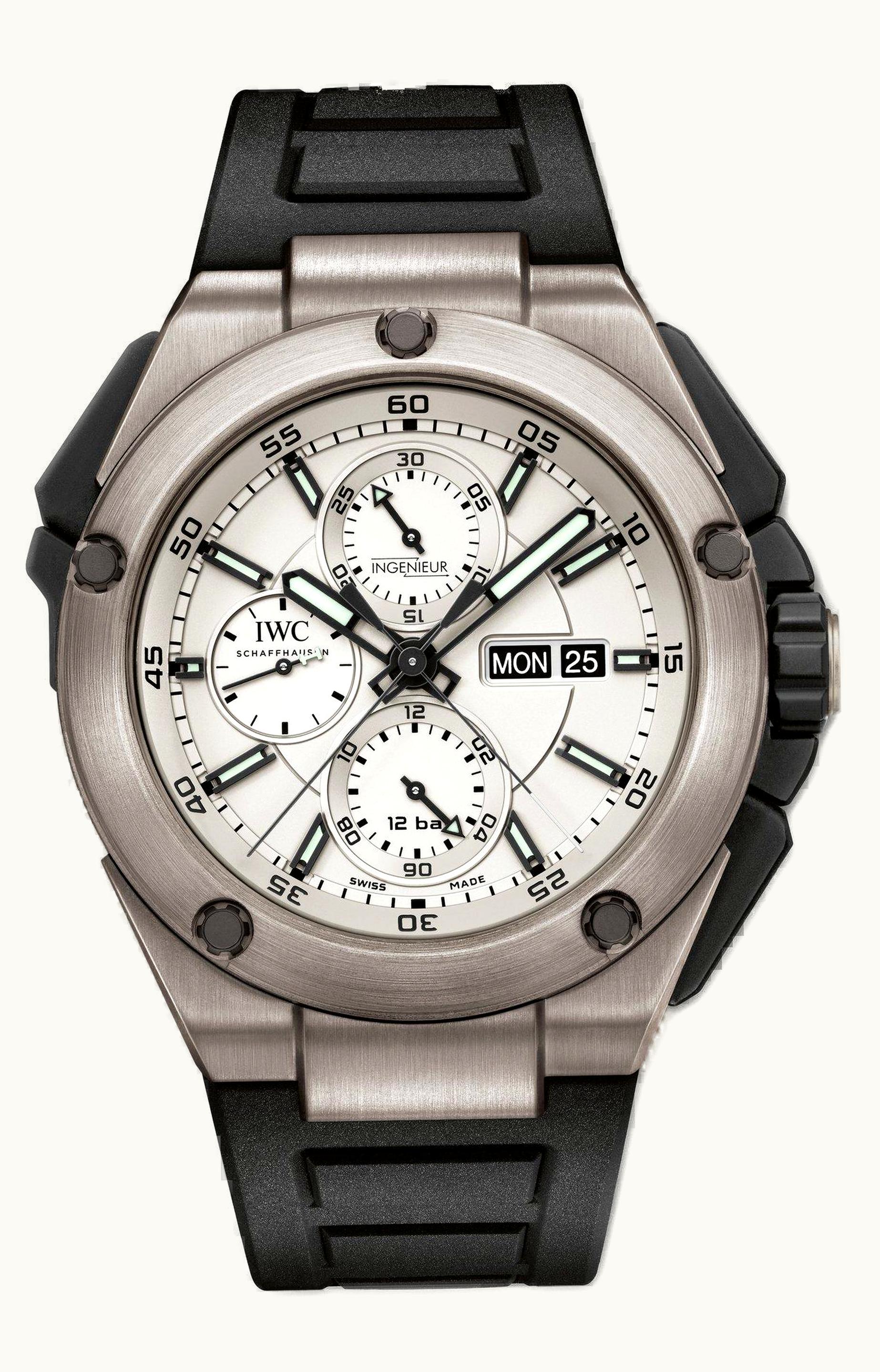 IWC Ingenieur Double Chronograph Titanium / Silver