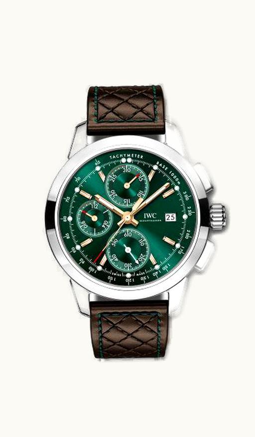 IWC Ingenieur Chronograph Classic Stainless Steel / Green / Calf / Kuwait City