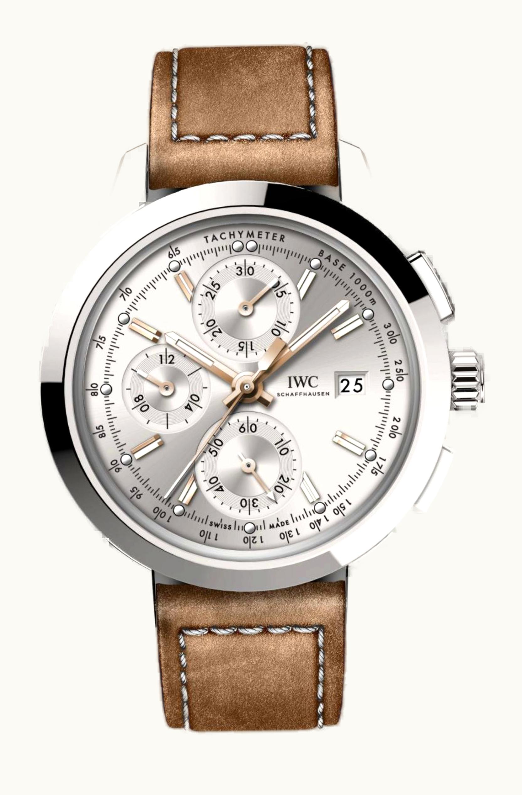 IWC Ingenieur Chronograph Custom Stainless Steel / Silver-Gold / Calf