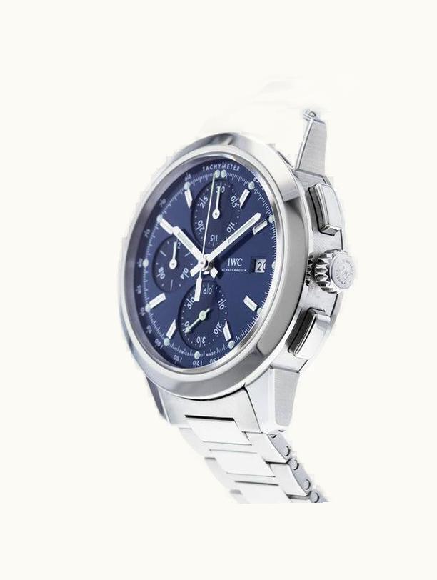 IWC Ingenieur Chronograph Custom Stainless Steel / Silver-Blue / Rubber