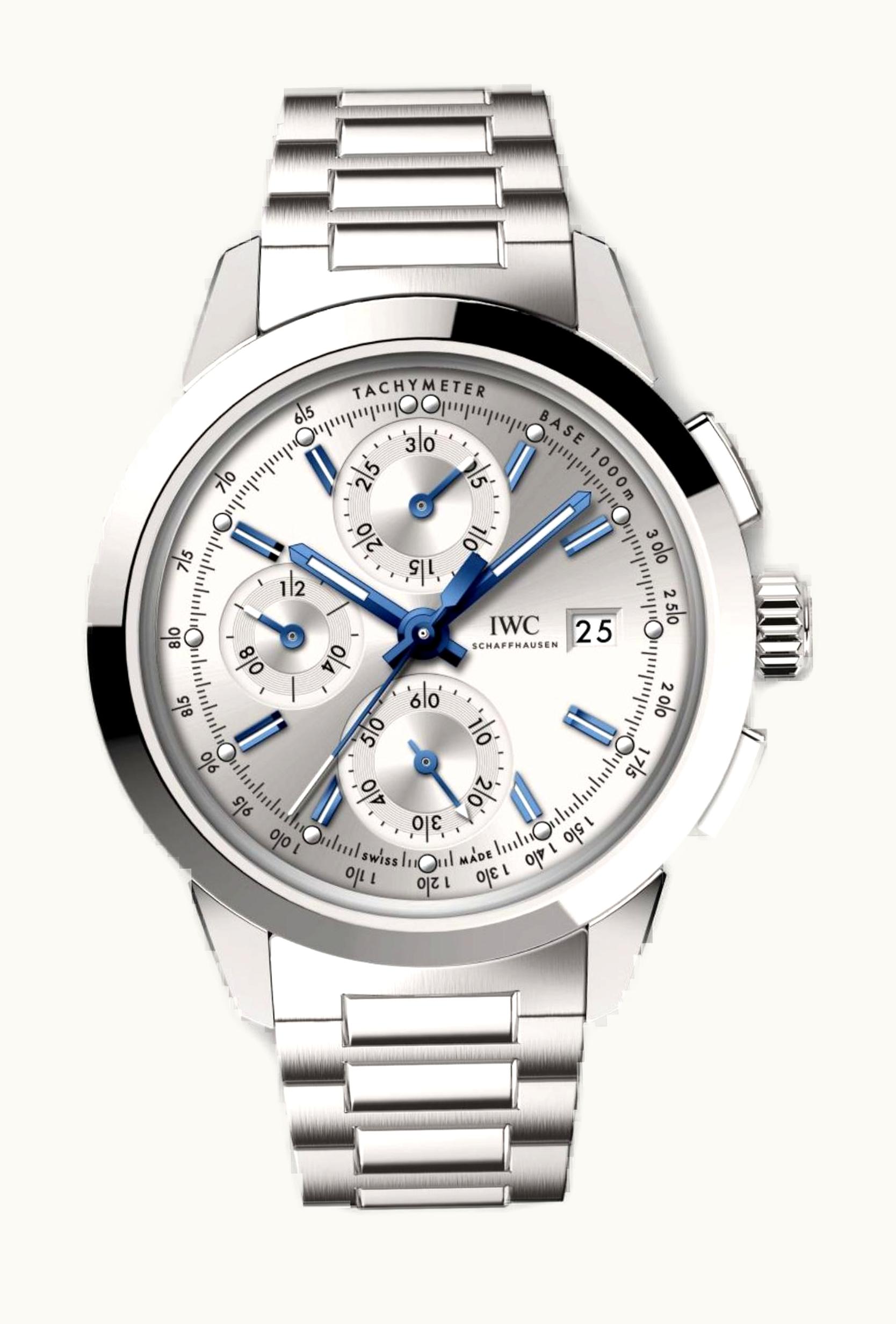 IWC Ingenieur Chronograph Custom Stainless Steel / Silver-Blue / Bracelet