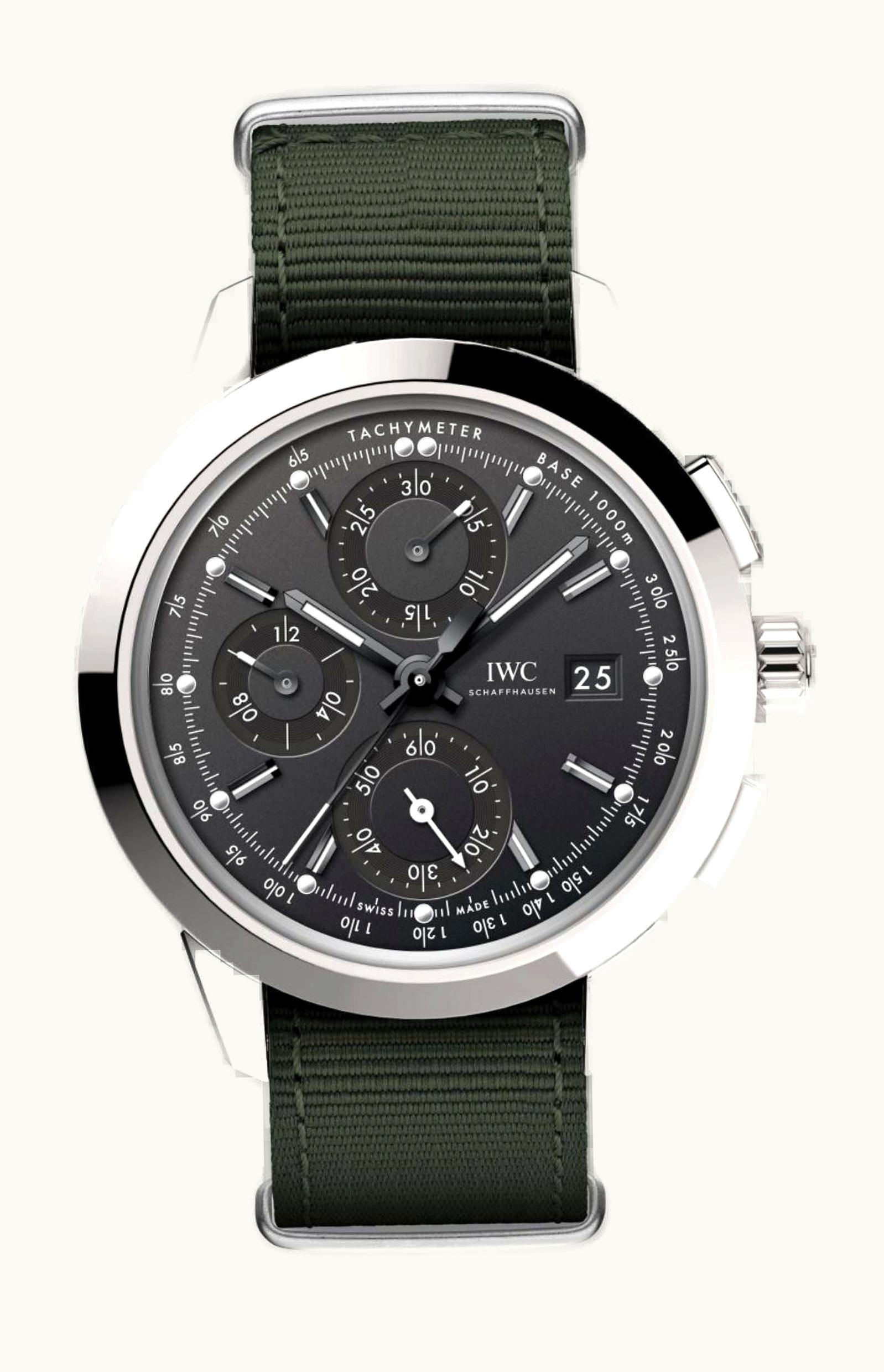 IWC Ingenieur Chronograph Custom Stainless Steel / Black-Black / NATO