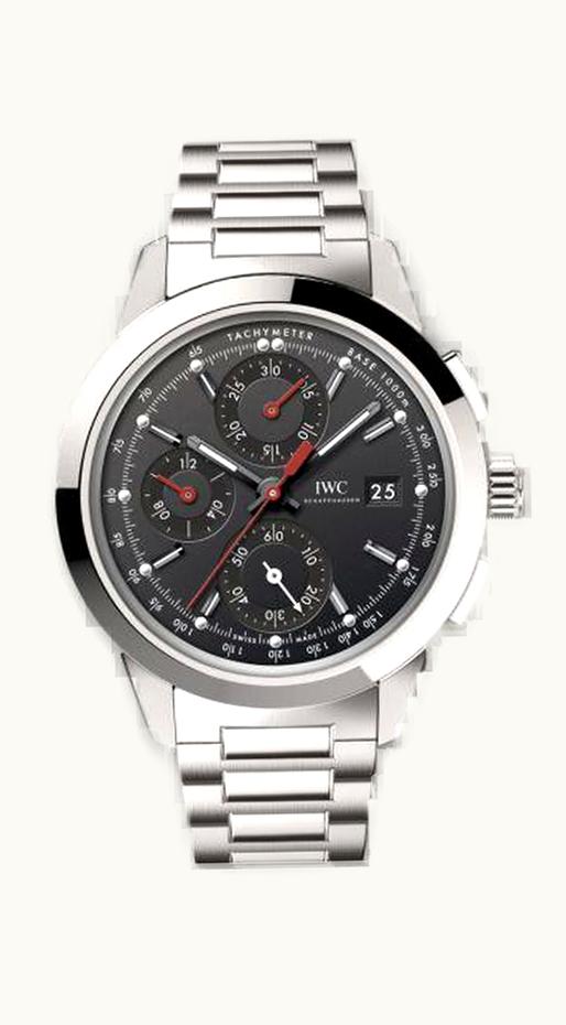 IWC Ingenieur Chronograph Custom Stainless Steel / Black-Red / Bracelet