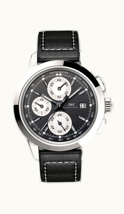 IWC Ingenieur Chronograph Custom Stainless Steel / Black-Silver-Black / Calf