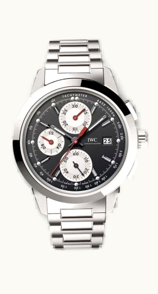 IWC Ingenieur Chronograph Custom Stainless Steel / Black-Silver-Red / Rubber