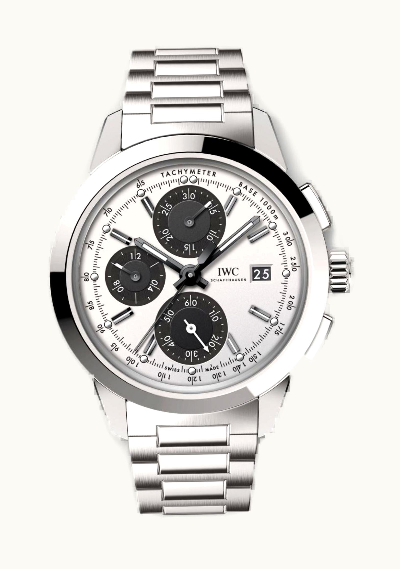IWC Ingenieur Chronograph Custom Stainless Steel / Silver-Black-Black / Bracelet