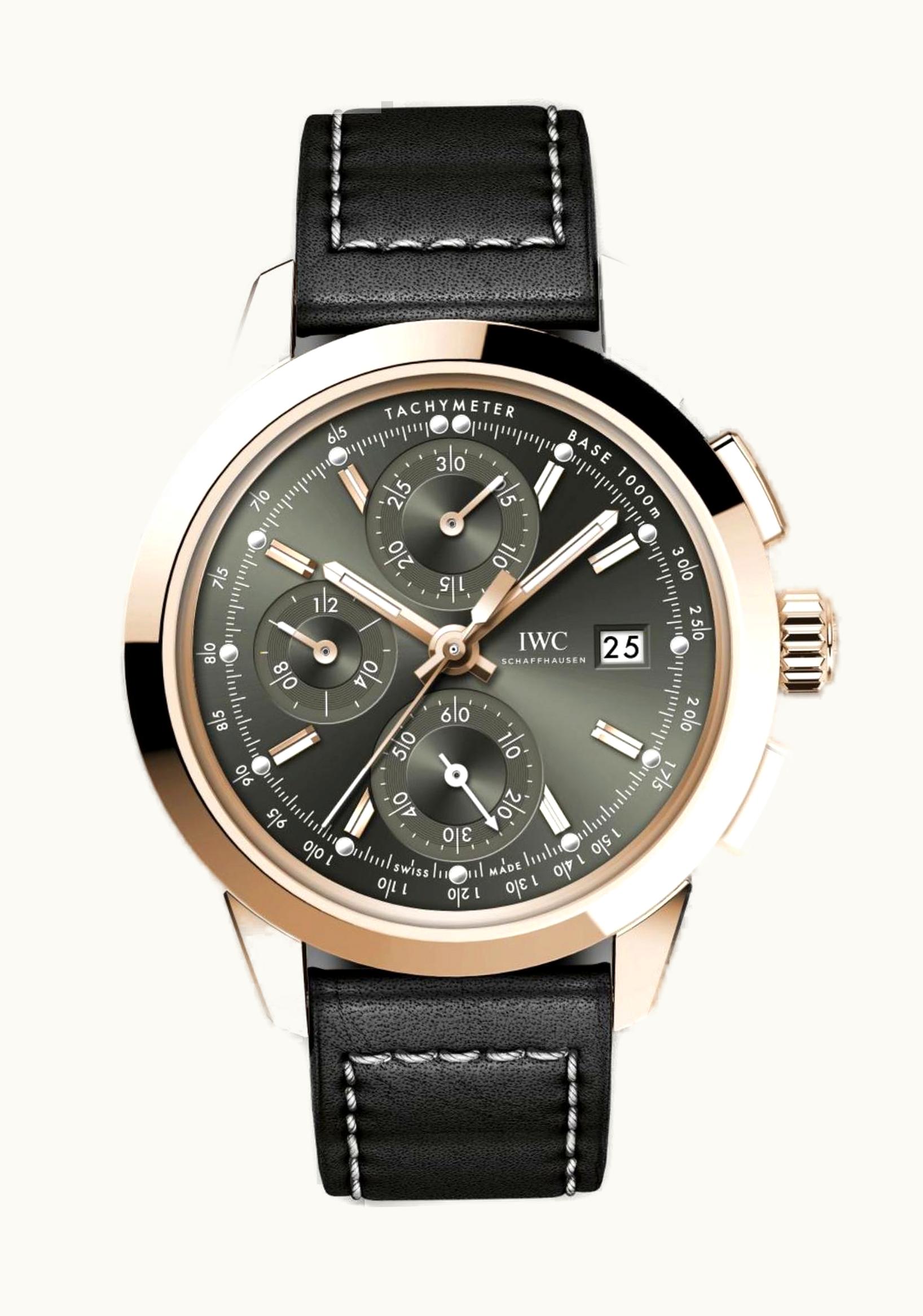 IWC Ingenieur Chronograph Custom Red Gold / Green-Gold / Calf