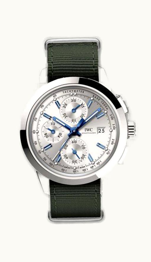 IWC Ingenieur Chronograph Custom Stainless Steel / Silver-Blue / NATO