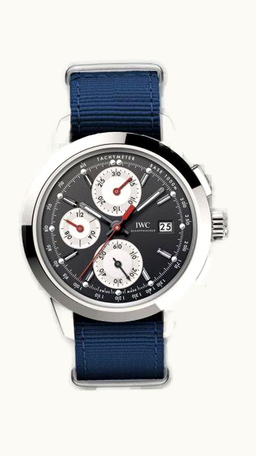 IWC Ingenieur Chronograph Custom Stainless Steel / Black-Silver-Red / NATO