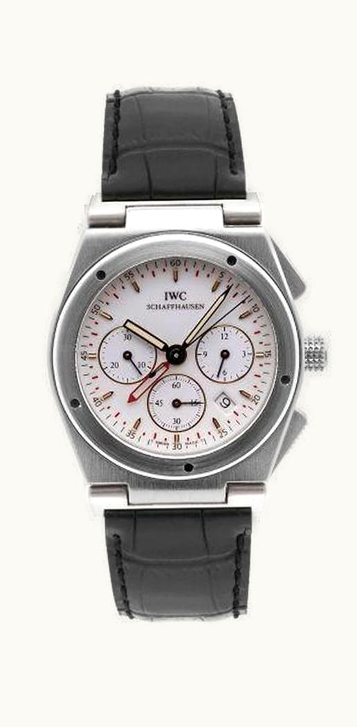 IWC Ingenieur Mecaquartz Chronograph Alarm Stainless Steel / White / Strap