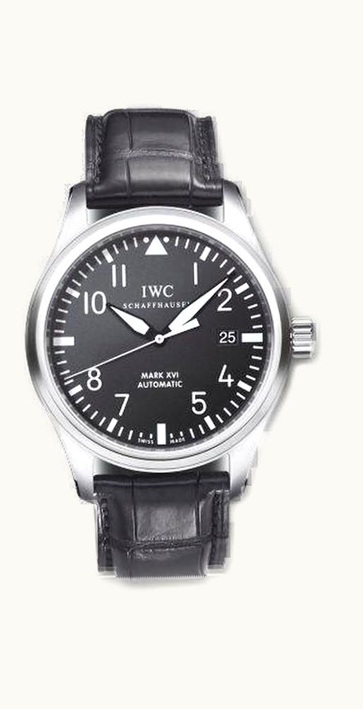 IWC Pilot's Watch Mark XVI Stainless Steel / Black / Strap