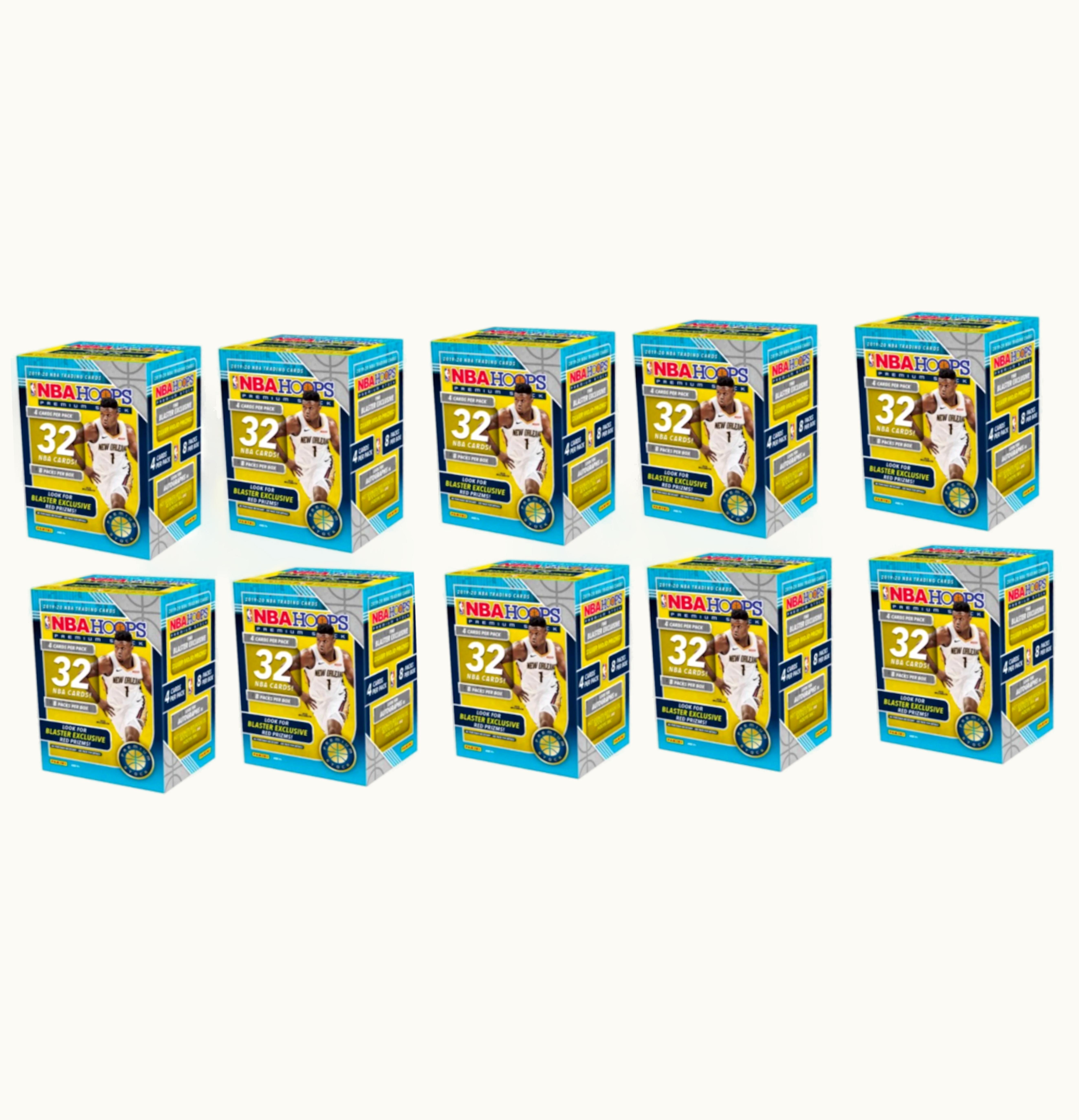Panini 2019 20 Panini NBA Hoops Premium Stock Basketball Blaster Box 32 ct Red Prizms 10x Lot red or blue box