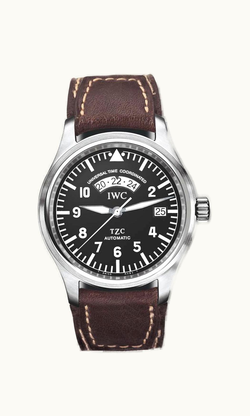 IWC Pilot's Watch UTC Stainless Steel / Black / Strap