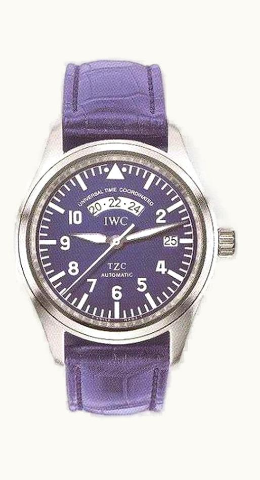 IWC Pilot's Watch UTC Platinum / Blue / Strap