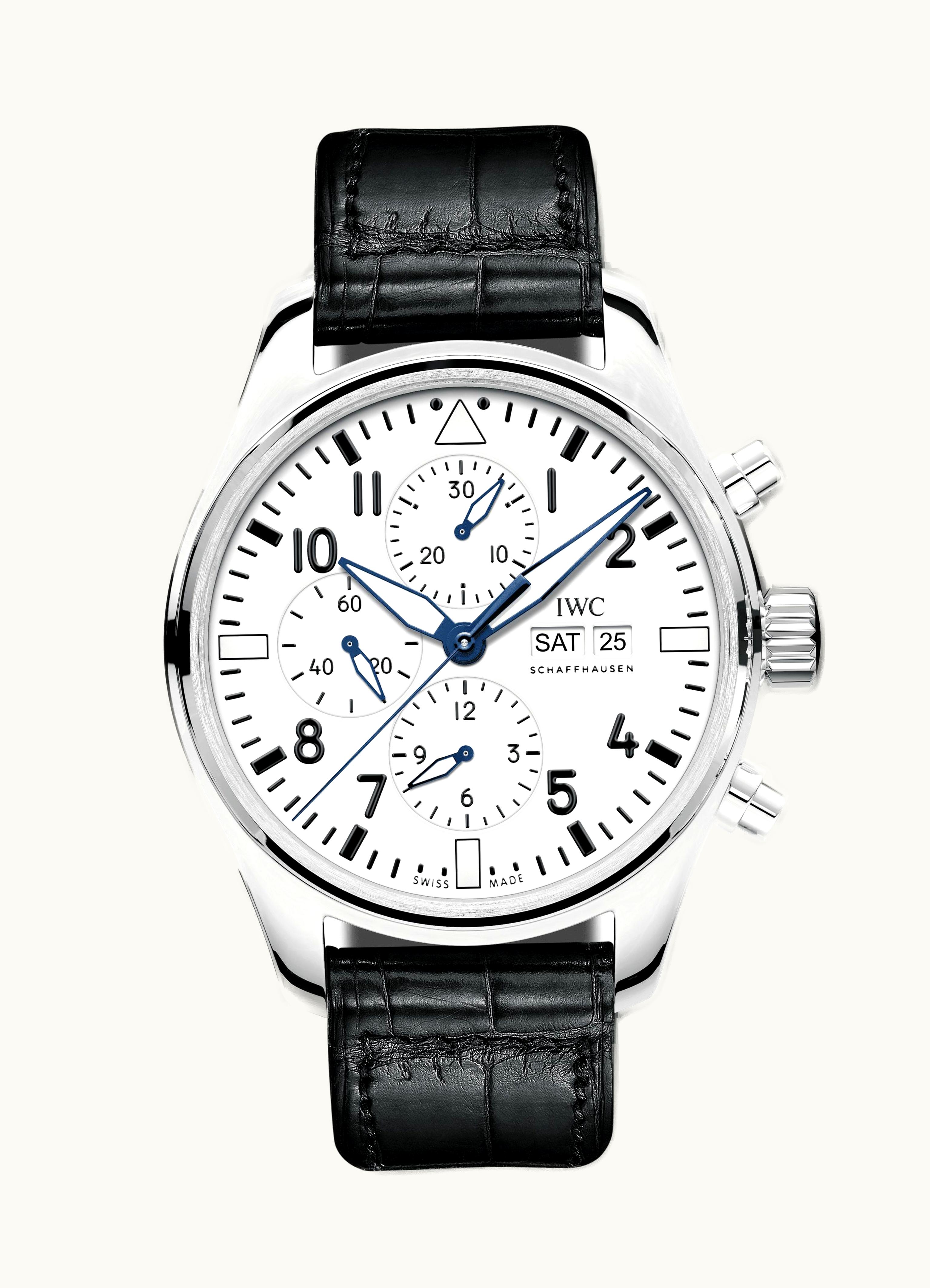 IWC Pilot's Watch Chronograph Edition 150 Years Stainless Steel / White