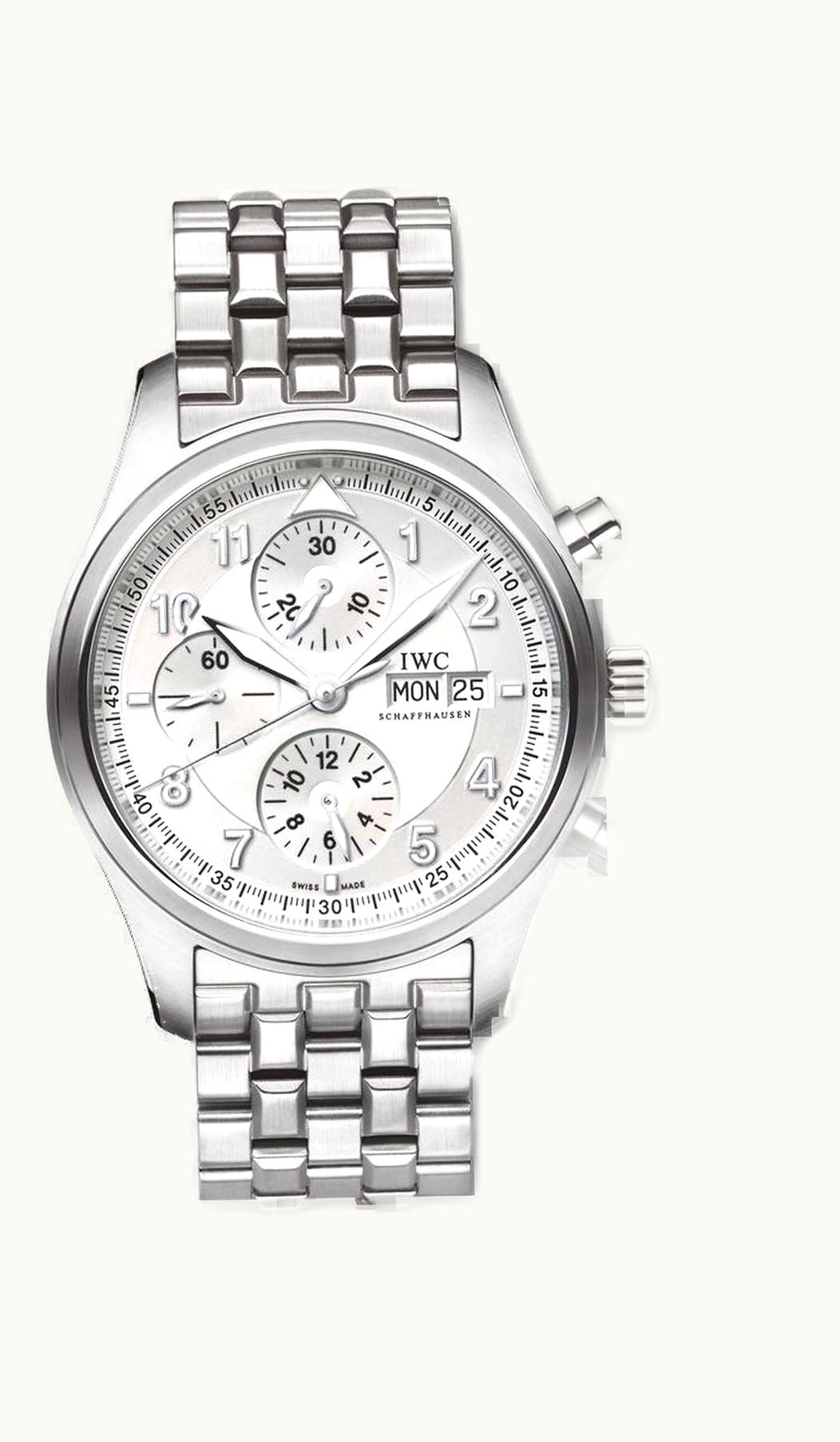 IWC Pilot's Watch Spitfire Chronograph Stainless Steel / Silver / Bracelet
