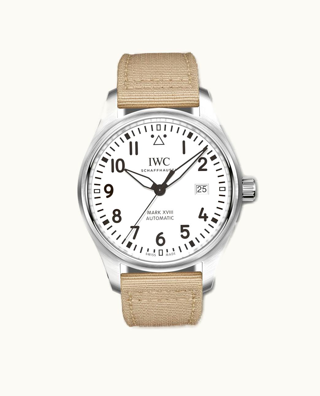 IWC Pilot's Watch Mark XVIII Silver / Canvas