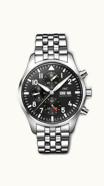 IWC Pilot's Watch Chronograph Stainless Steel / Black