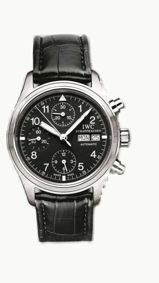 IWC Pilot's Watch Chronograph Stainless Steel / Black / Cathay Pacific