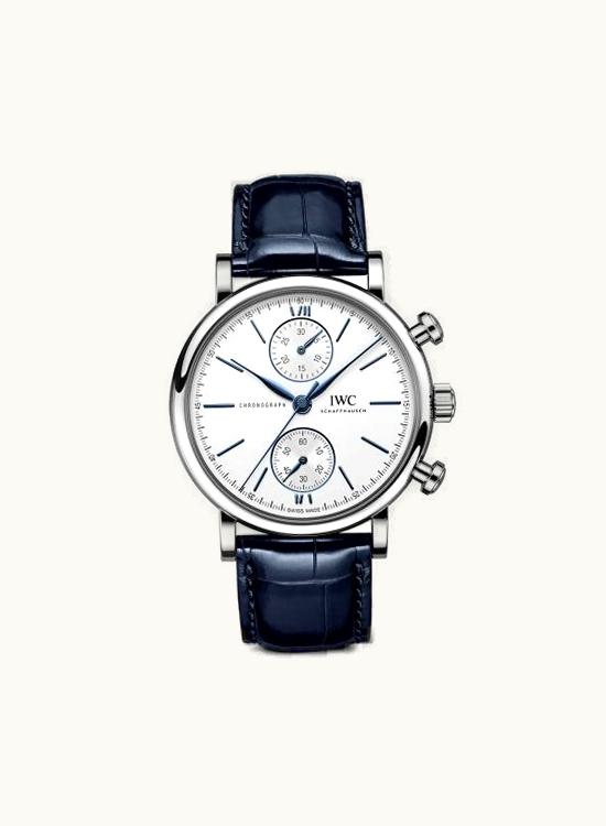 IWC Portofino Chronograph 39 Stainless Steel / Silver - Blue