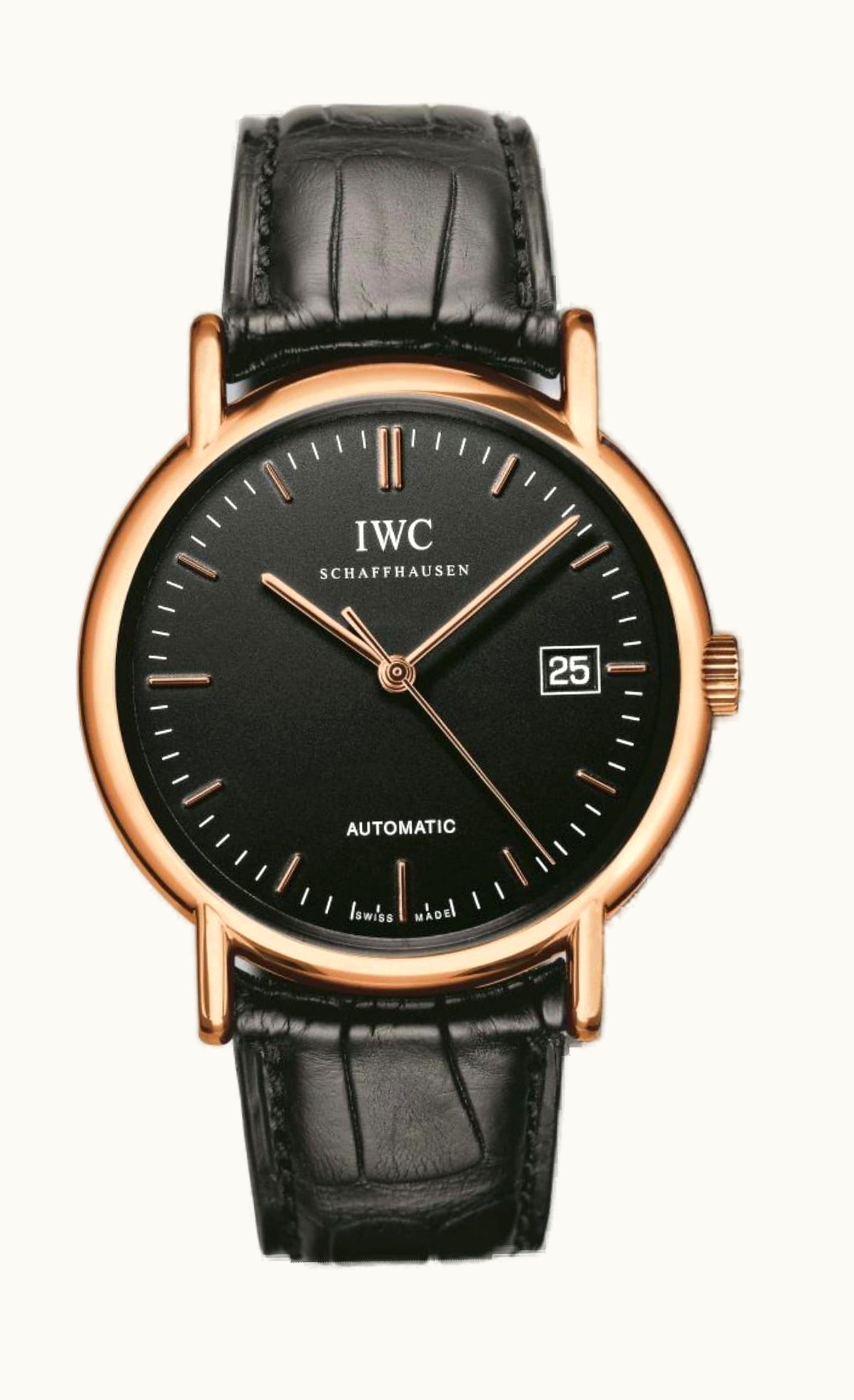 IWC Portofino Automatic / Rose Gold / Black / Strap