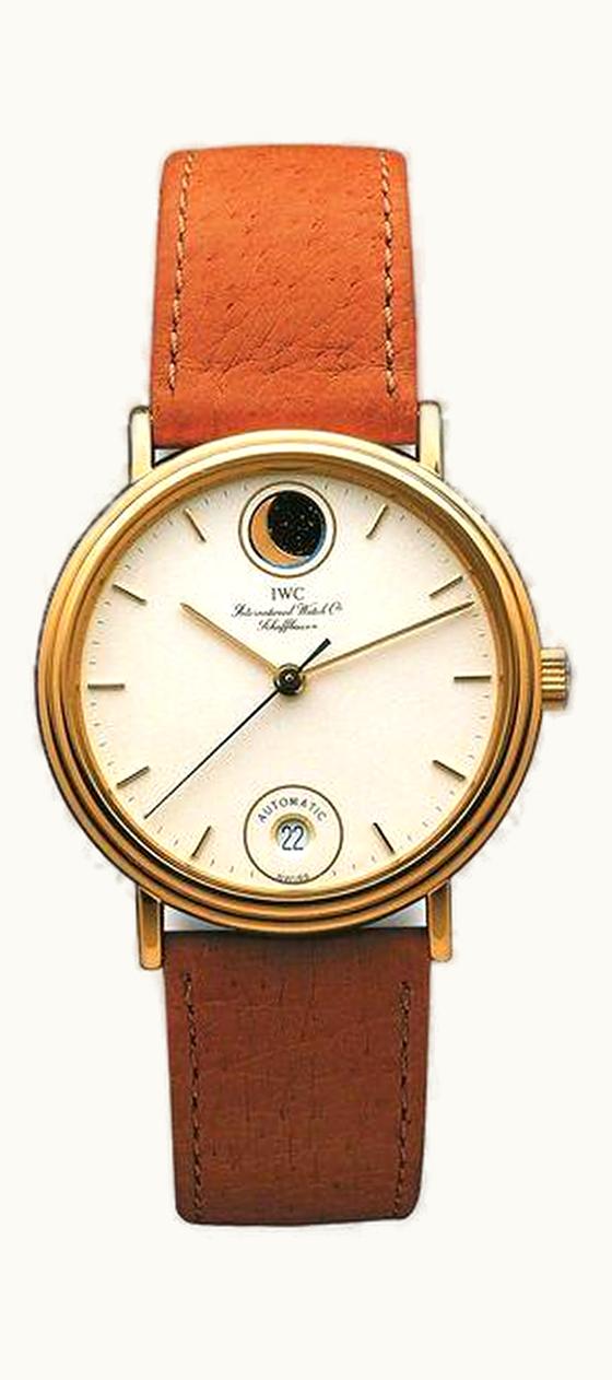 IWC Portofino Automatic Moonphase / Yellow Gold / White / Strap