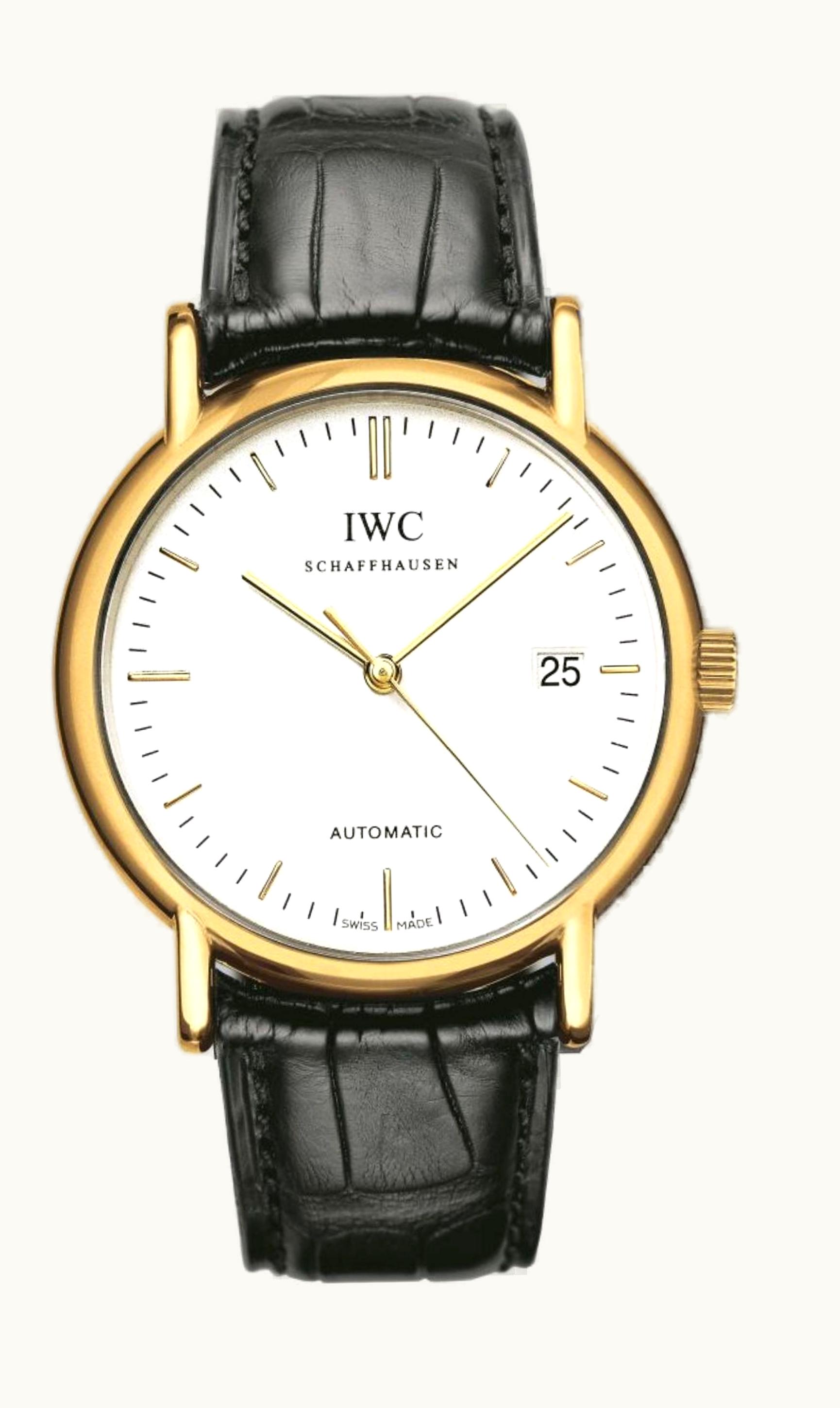 IWC Portofino Automatic / Yellow Gold / White / Strap