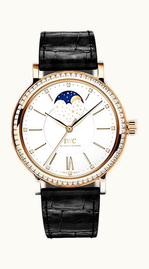 IWC Portofino Automatic Moon Phase 37 Red Gold / Diamond / Silver