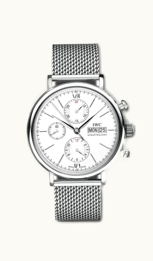 IWC Portofino Chronograph Stainless Steel / Silver / Milanese