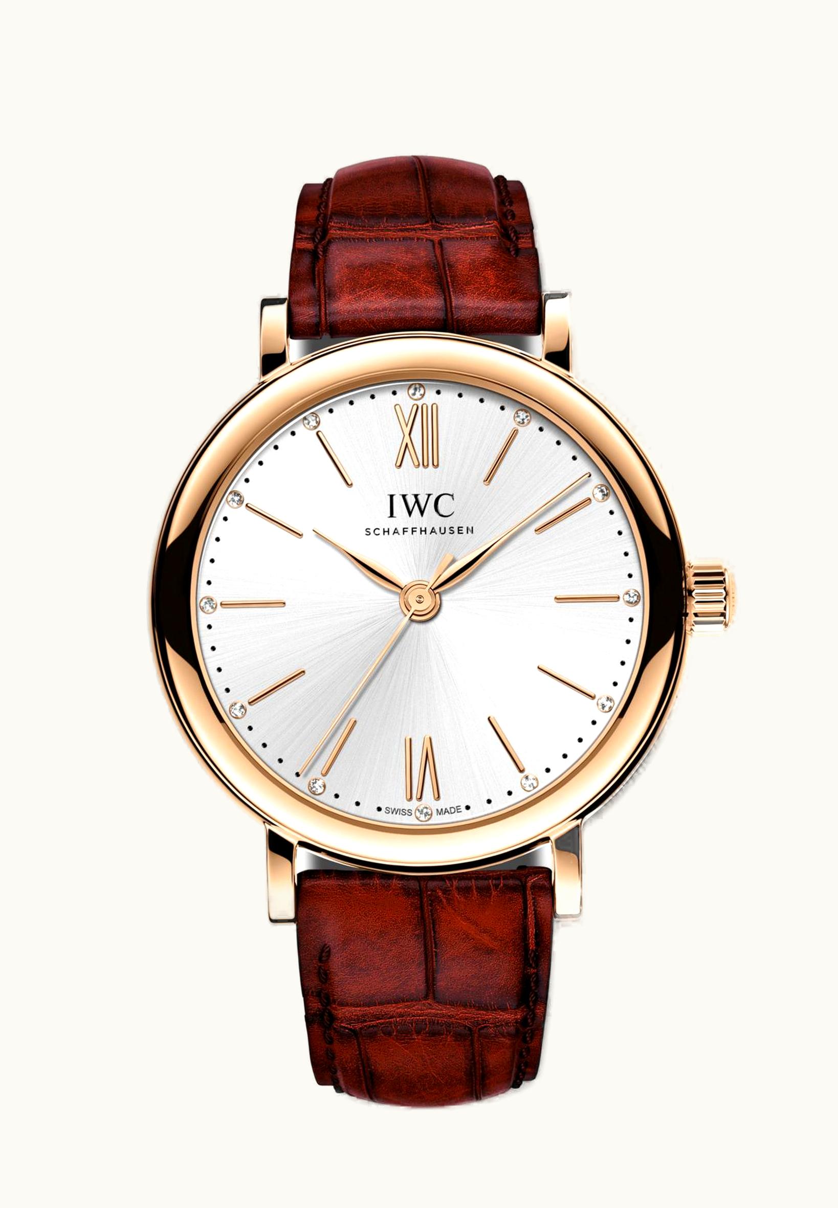 IWC Portofino 34 Rose Gold / Silver / Santoni
