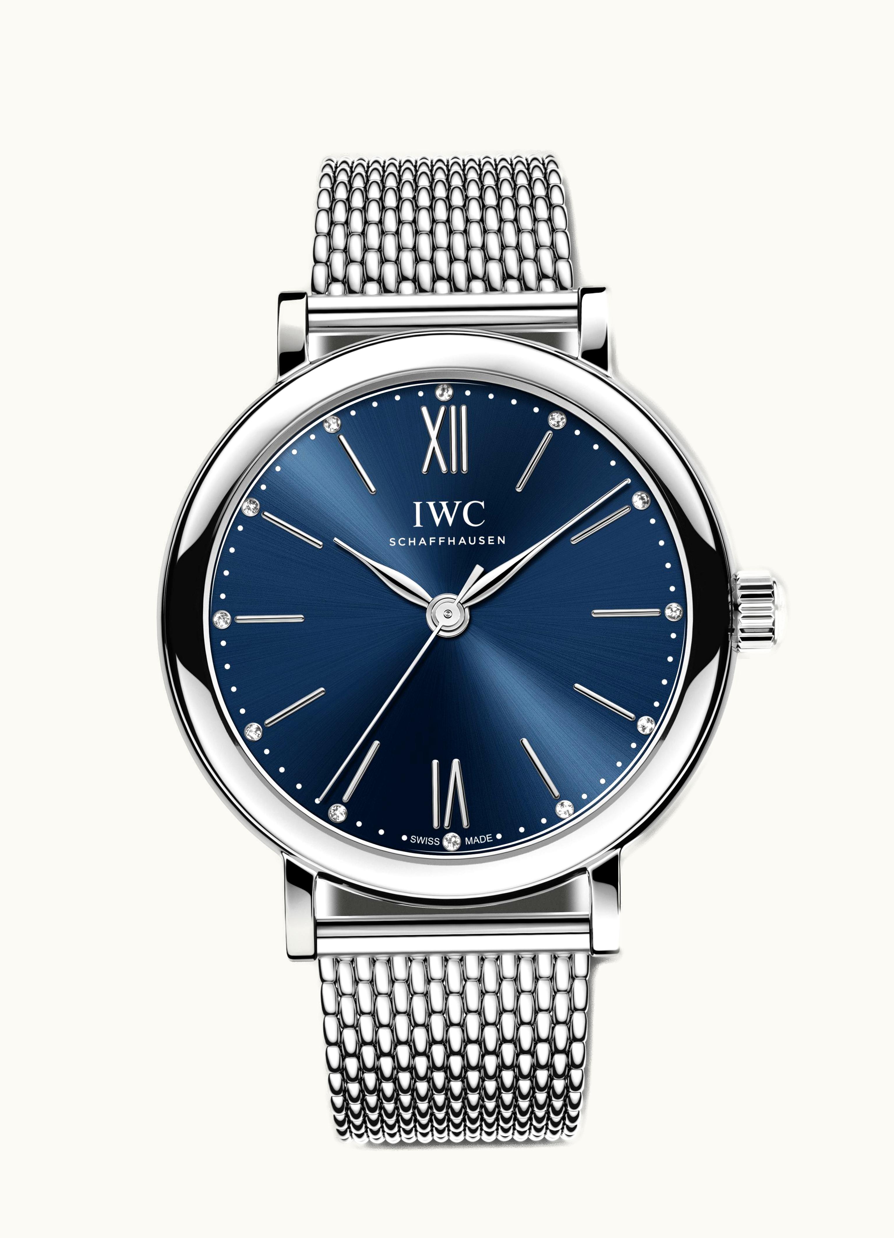 IWC Portofino 34 Stainless Steel / Blue / Mesh