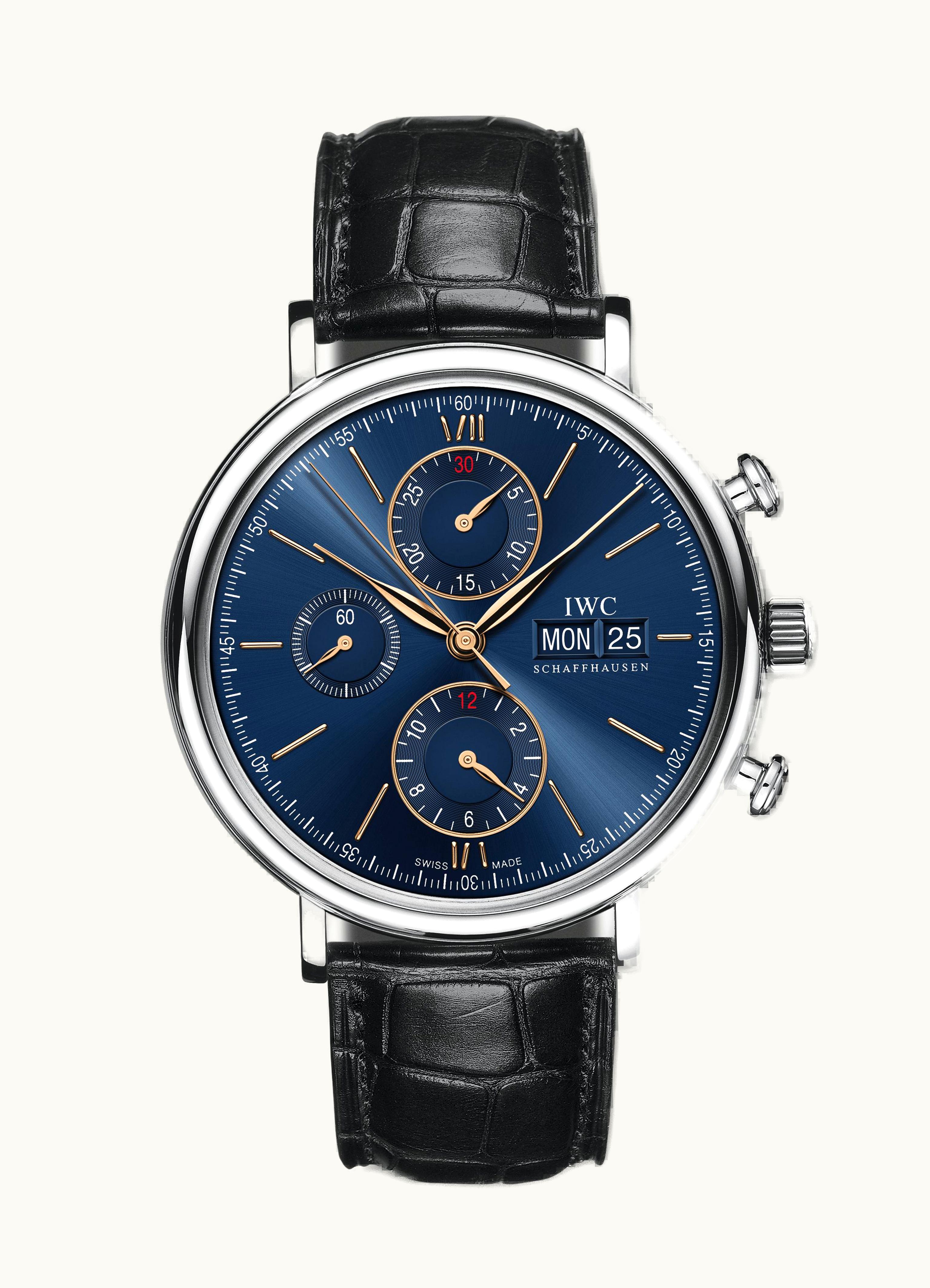 IWC Portofino Chronograph Stainless Steel / Blue