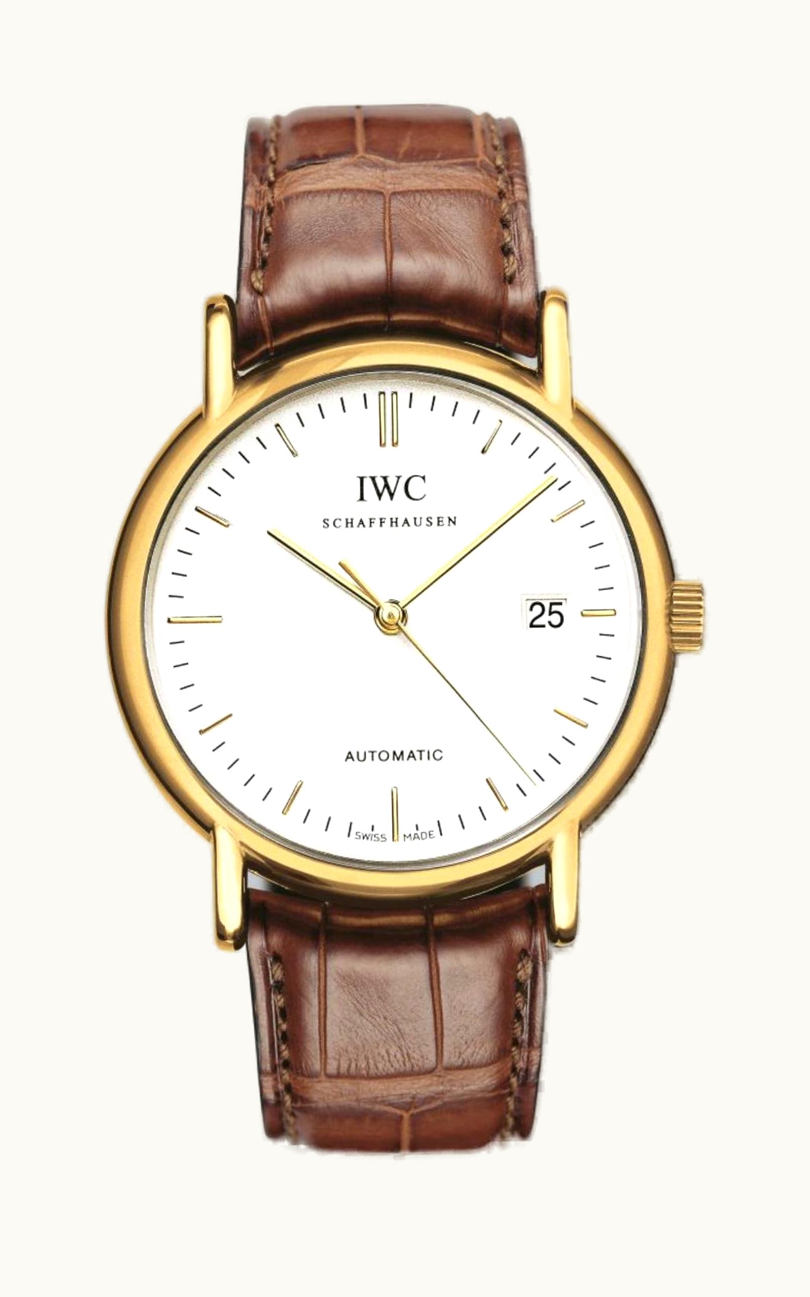 IWC Portofino Automatic / Yellow Gold / White / Strap
