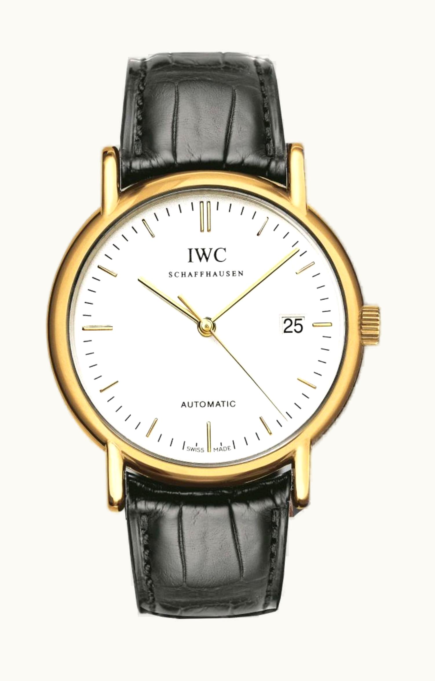 IWC Portofino Automatic / Yellow Gold / White / Strap