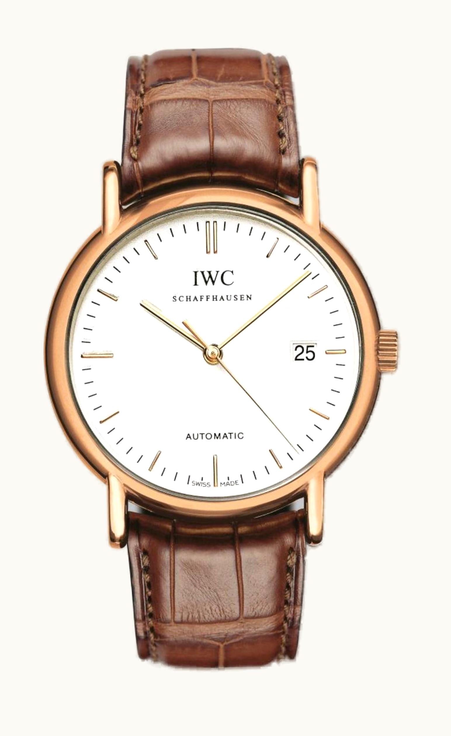 IWC Portofino Automatic / Rose Gold / White / Strap