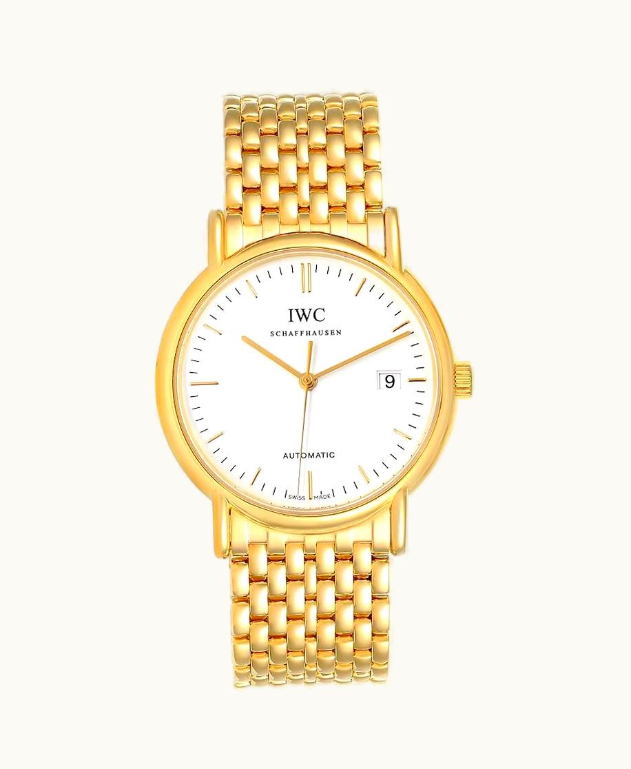 IWC Portofino Automatic Yellow Gold / White - Railroad / Bracelet