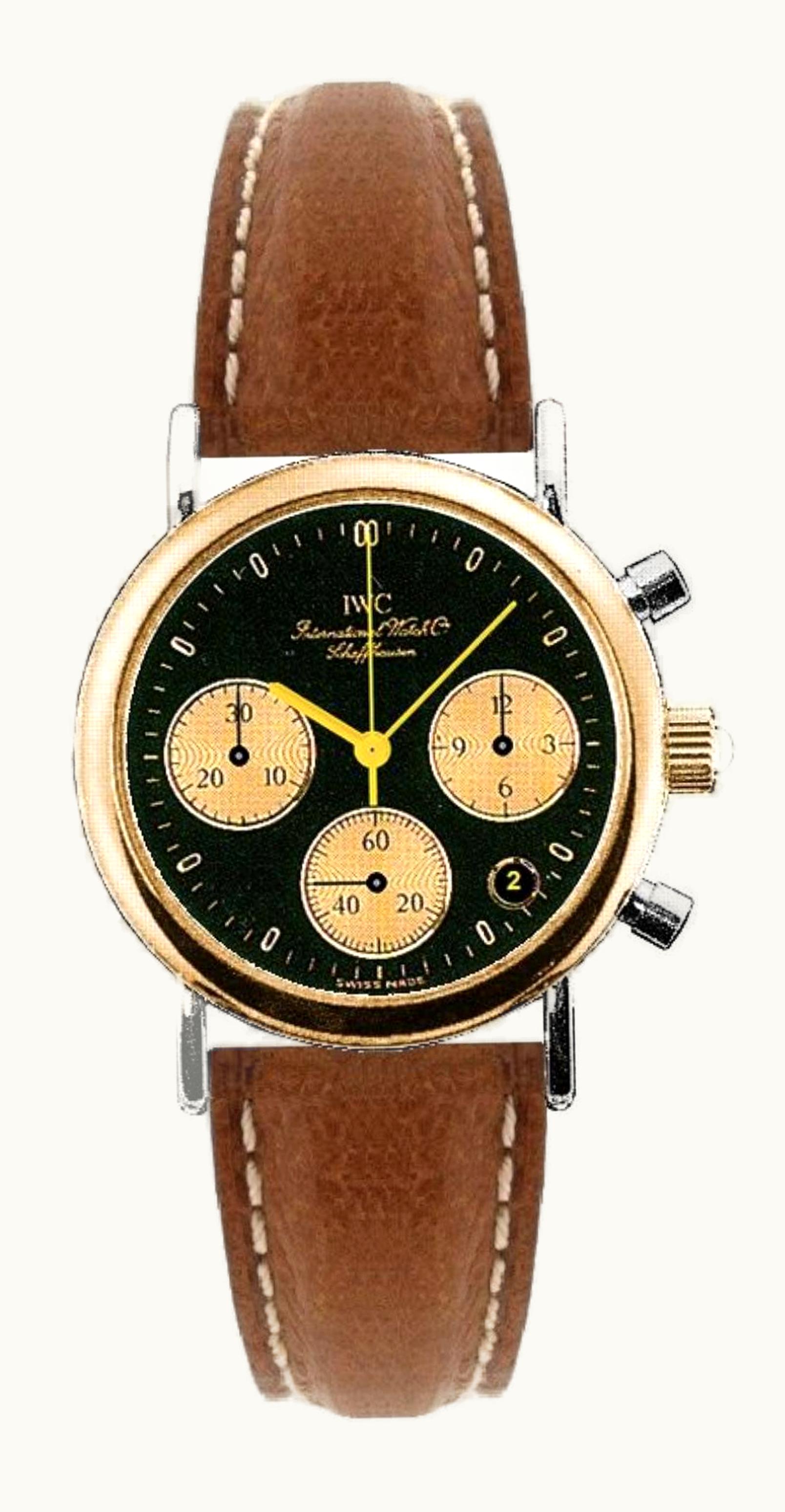 IWC Portofino Lady Chronograph MecaQuartz Stainless Steel / Rose Gold / Black / Calf