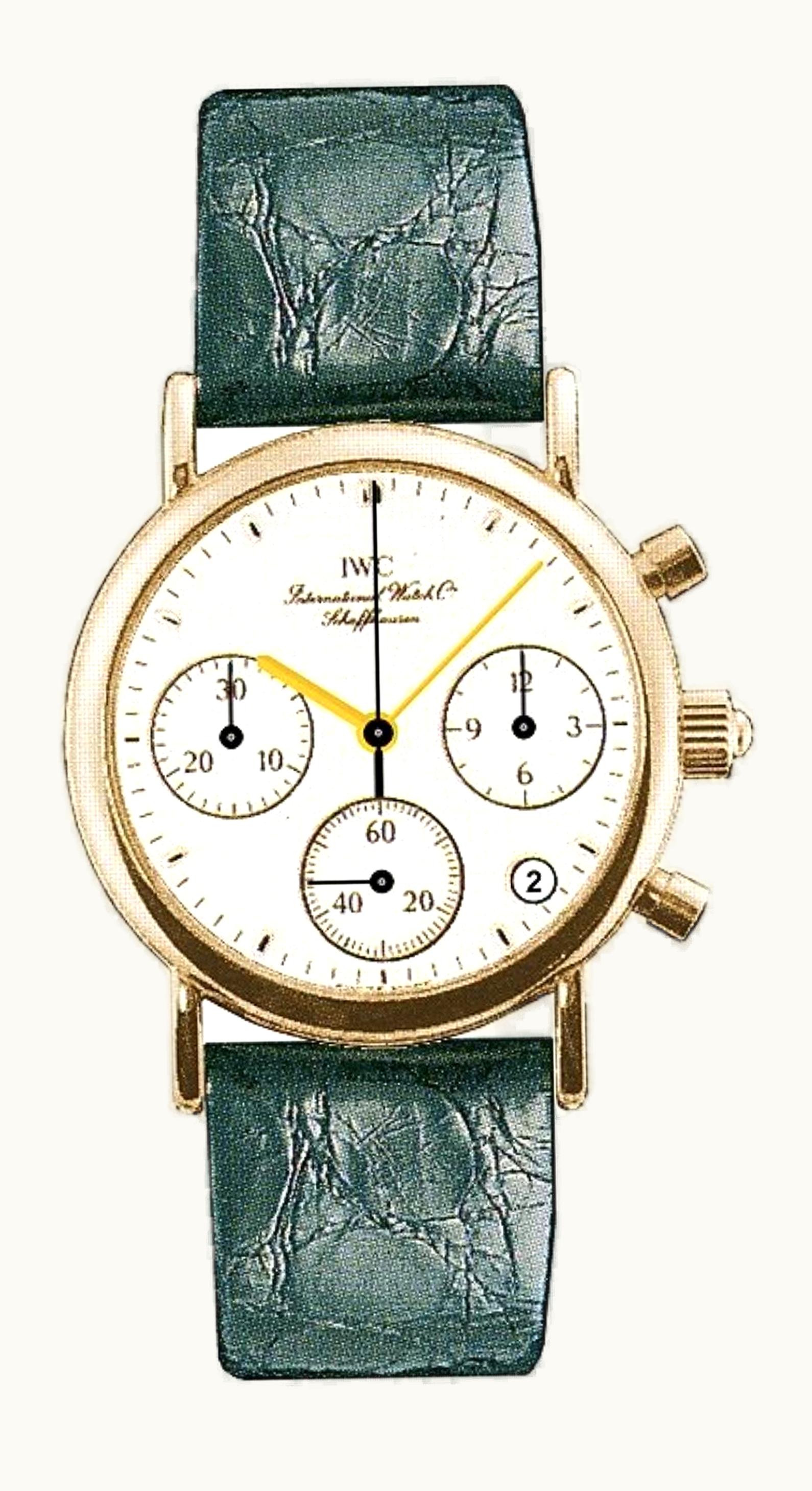 IWC Portofino Lady Chronograph MecaQuartz Stainless Steel / Rose Gold / White / Calf