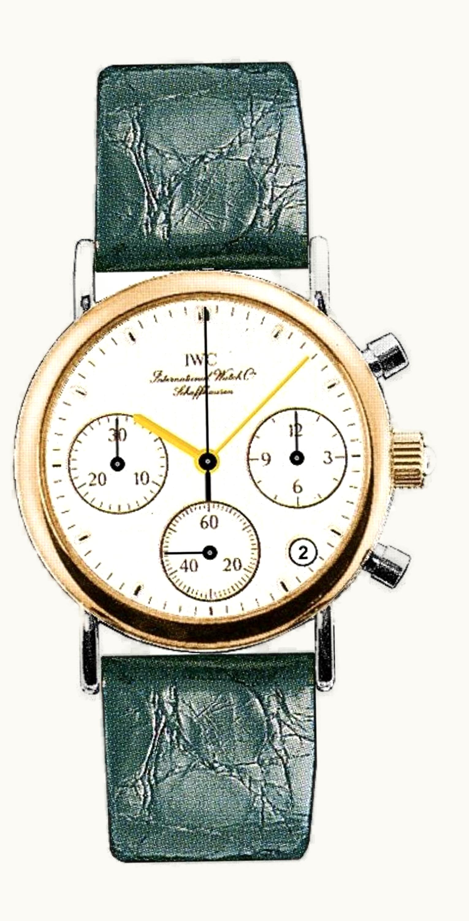 IWC Portofino Lady Chronograph MecaQuartz Stainless Steel / Rose Gold / White / Alligator