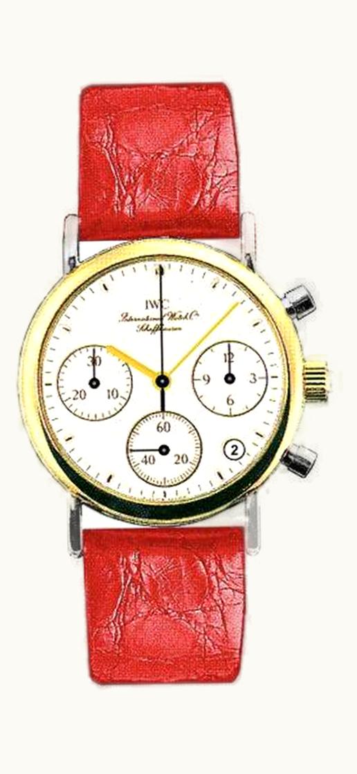 IWC Portofino Lady Chronograph MecaQuartz Stainless Steel / Yellow Gold / White / Alligator