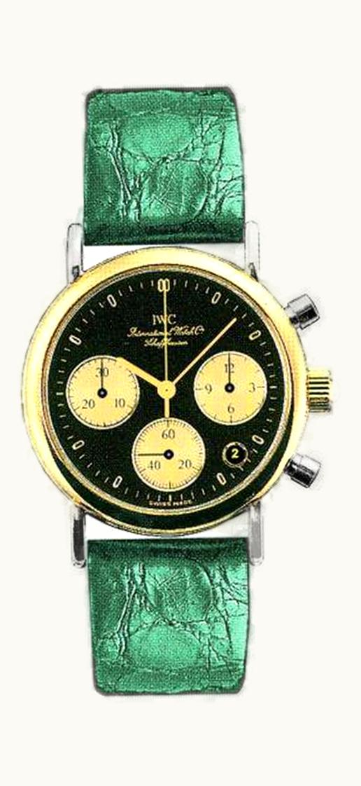 IWC Portofino Lady Chronograph MecaQuartz Stainless Steel / Yellow Gold / Black / Alligator