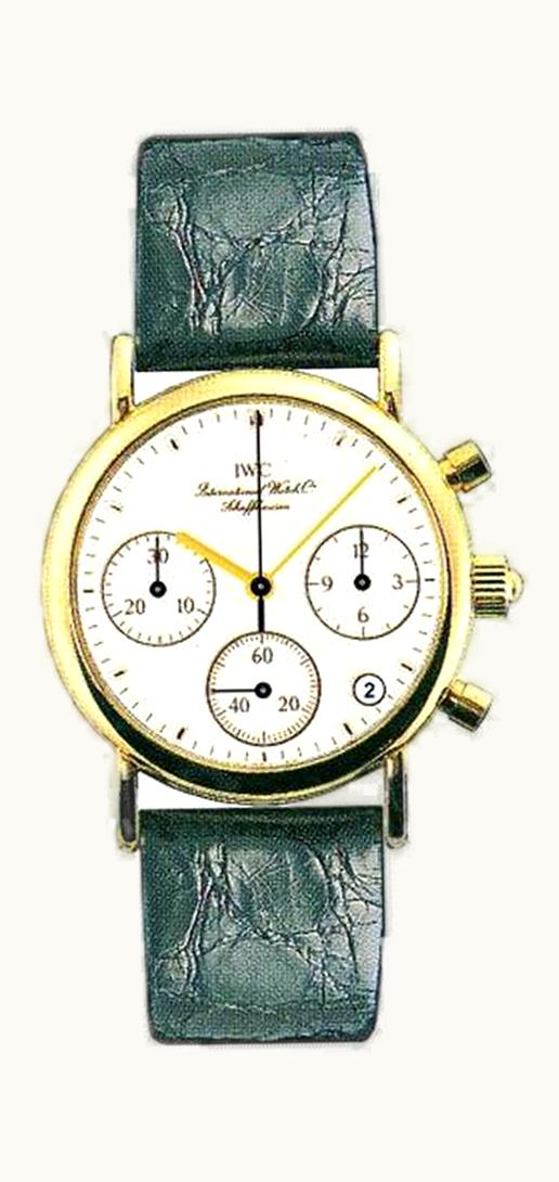 IWC Portofino Lady Chronograph MecaQuartz Stainless Steel / Yellow Gold / White / Alligator